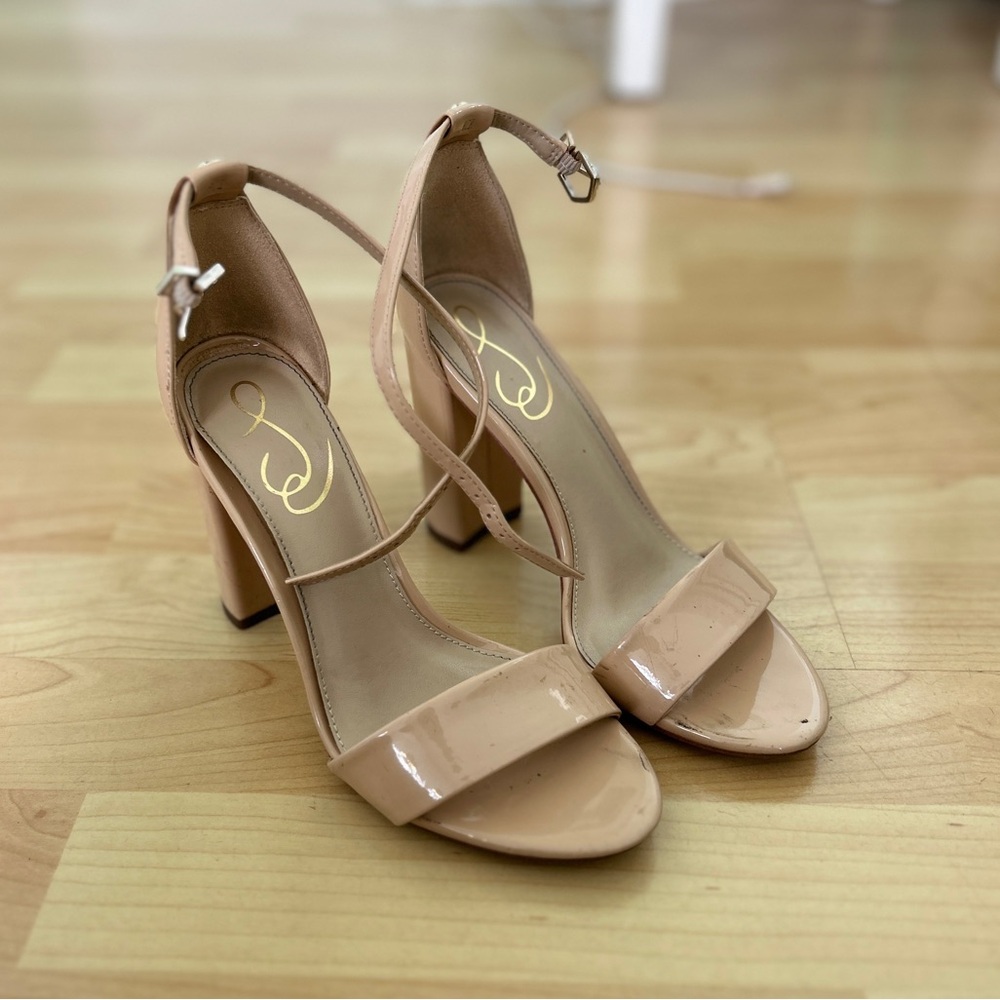 Nude Block Heel Nordstrom Size 6 Wedding Bride Bridesmaid - Picture 6 of 6